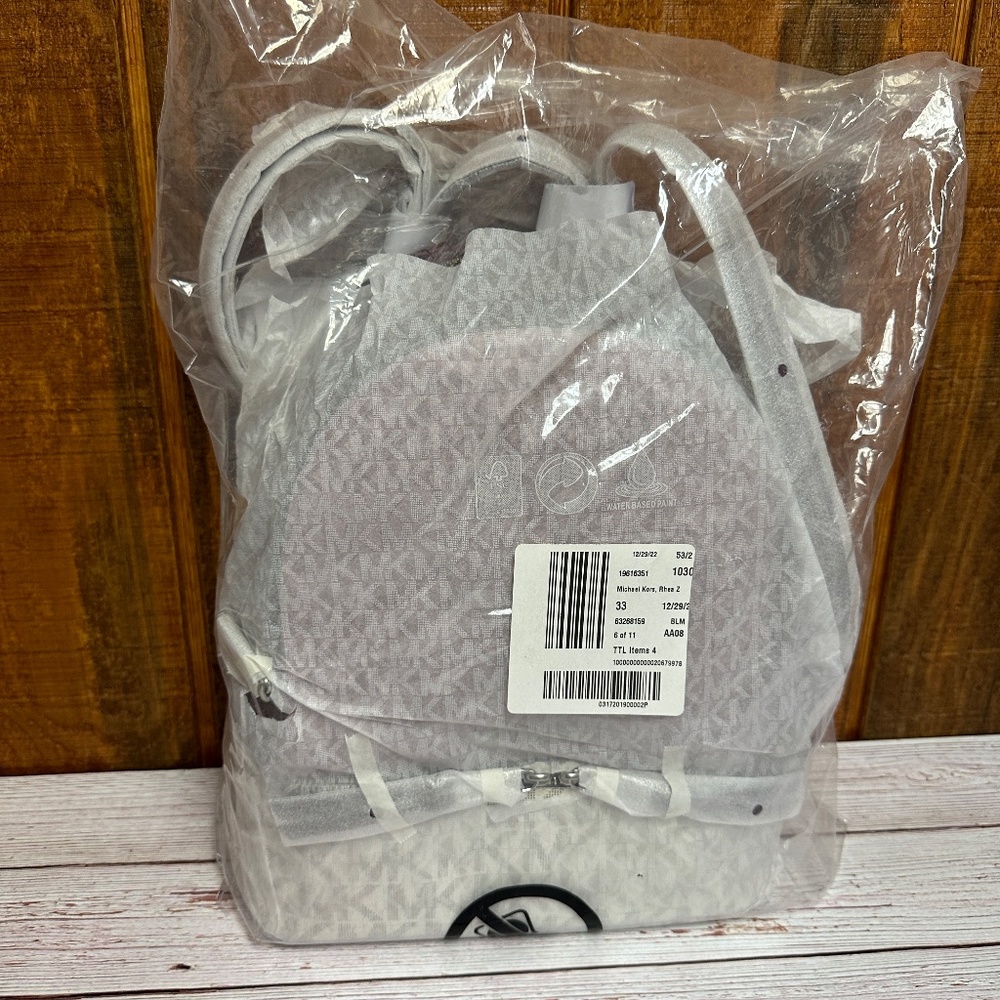 Michael Kors Rhea Zip Medium Backpack Royal Pink Multi - Picture 5 of 6